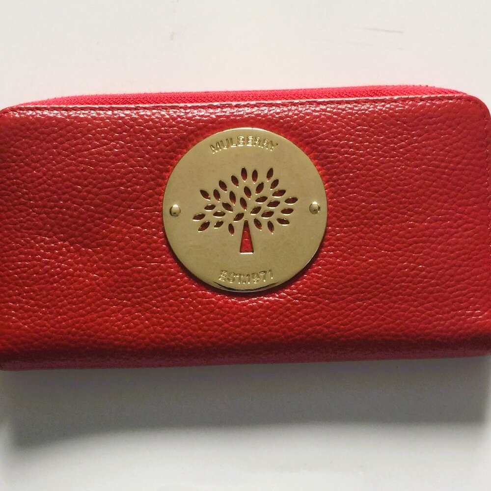 MULBERRY MULTI- POCKET PEBBLE LEATHER WALLET